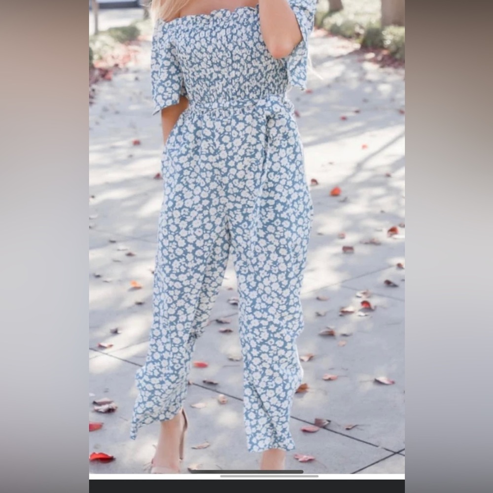 Blue Floral Jumpsuit - Baltic Born